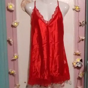 Avidlove (L) Satin and Lace Lingerie Nighty Set - NWOT